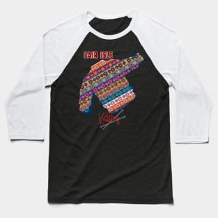 Fair Isle Knitting (Lidiya) Baseball T-Shirt